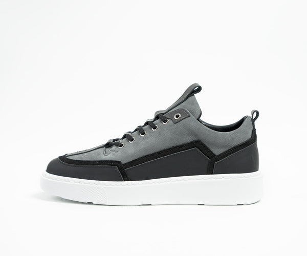 Sneakers homme cuir gris/noir - ARKANE