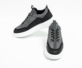Sneakers homme cuir gris/noir - ARKANE