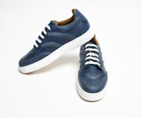 Sneakers homme cuir bleu - NAVY