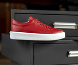 Sneakers homme cuir rouge - XERTI