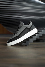 Sneakers homme cuir gris/noir - ARKANE