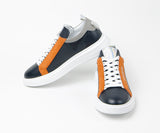 Sneakers homme cuir bleu - PRAYE - VOGMAN