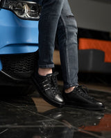 Sneakers homme cuir noir - MIRAN BLACK - VOGMAN