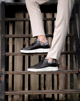 Sneakers homme cuir noir - VITERN - VOGMAN