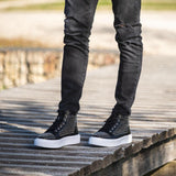 Sneakers montantes homme cuir noir - JEUXY - VOGMAN