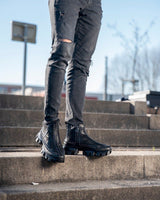 Sneakers montantes homme cuir noir - SUPERSTAR - VOGMAN