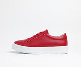 Sneakers homme cuir rouge - XERTI